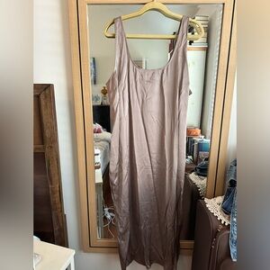 NWOT Abercrombie & Fitch taupe midi dress